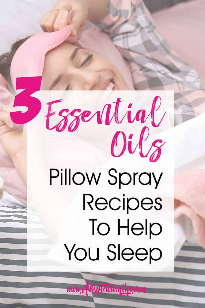 3 Essential Oils DIY Pillow Spray Recipes - My favorite essentials oils to help you sleep and have sweet dreams. Includes lavender and some other tips and ideas that might surprise you!
