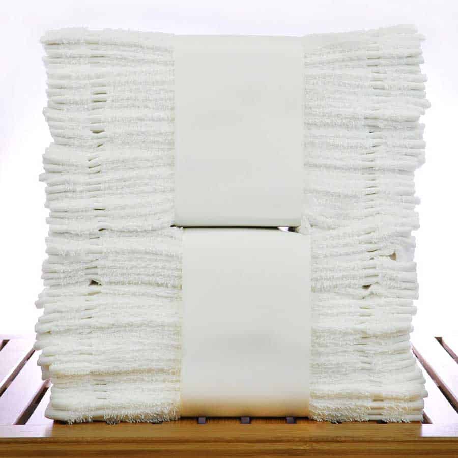 Disposable White Washcloths