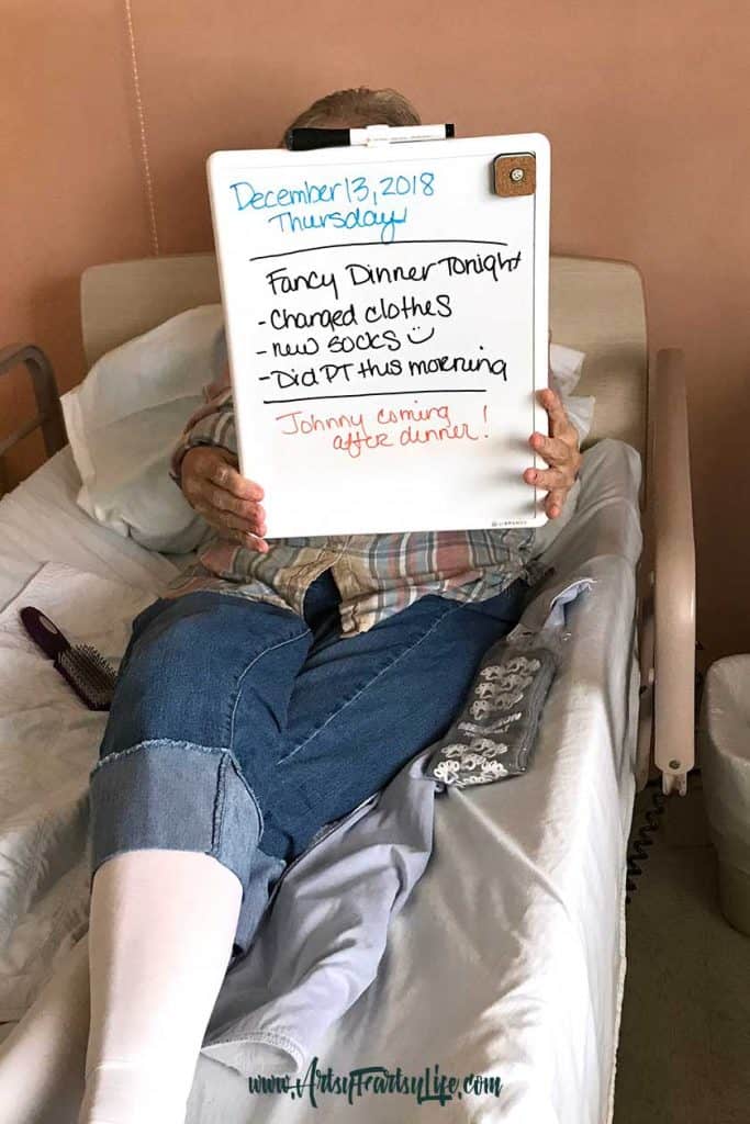 Dry Erase Board For Elderly Women in Nursing Home