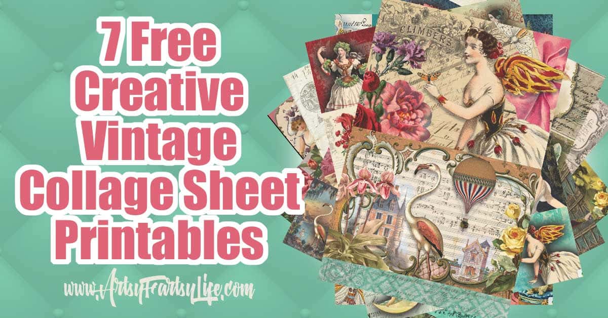 7 Free Creative Collage Sheet Printables For Decoupage Tissue Paper