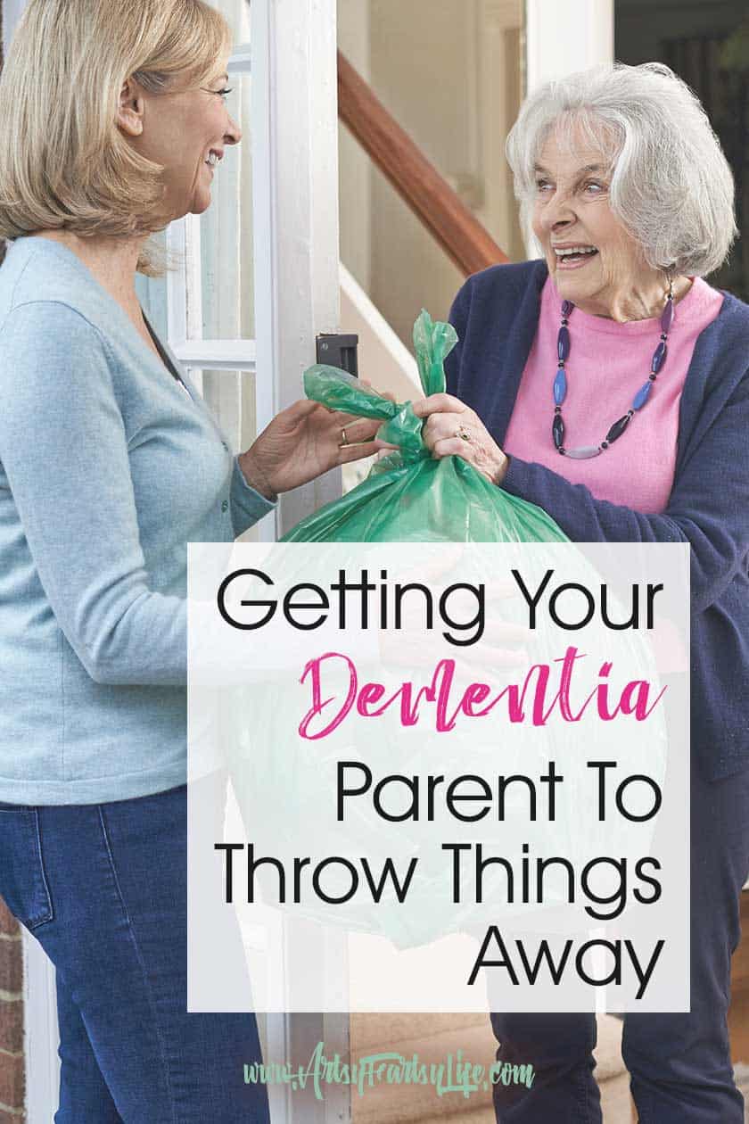 Why Won't Your Alzheimer or Dementia Parent Throw Anything Away? If you are an Alzheimer or Dement caregiver, you might notice that your loved one is hoarding things, well beyond what would be considered a normal level. Today we are going to talk about hoarding, plus pitfalls, tips and ideas for how to help clean it up a bit! #alzheimer #dementia #caregiver