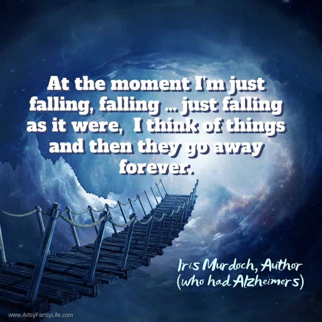 Iris Murdoch Quote... At the moment I am just falling falling