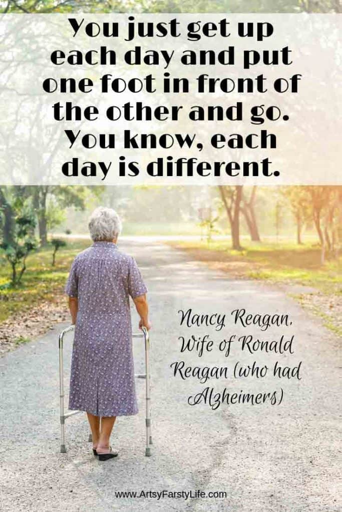Nancy Reagan Quote - You Just Get Up Each Day
