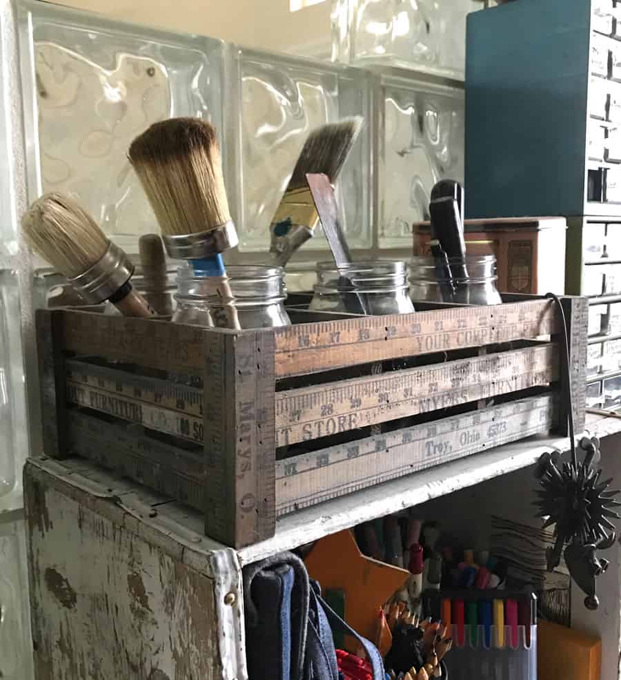 Mason Jar Art Storage Crate