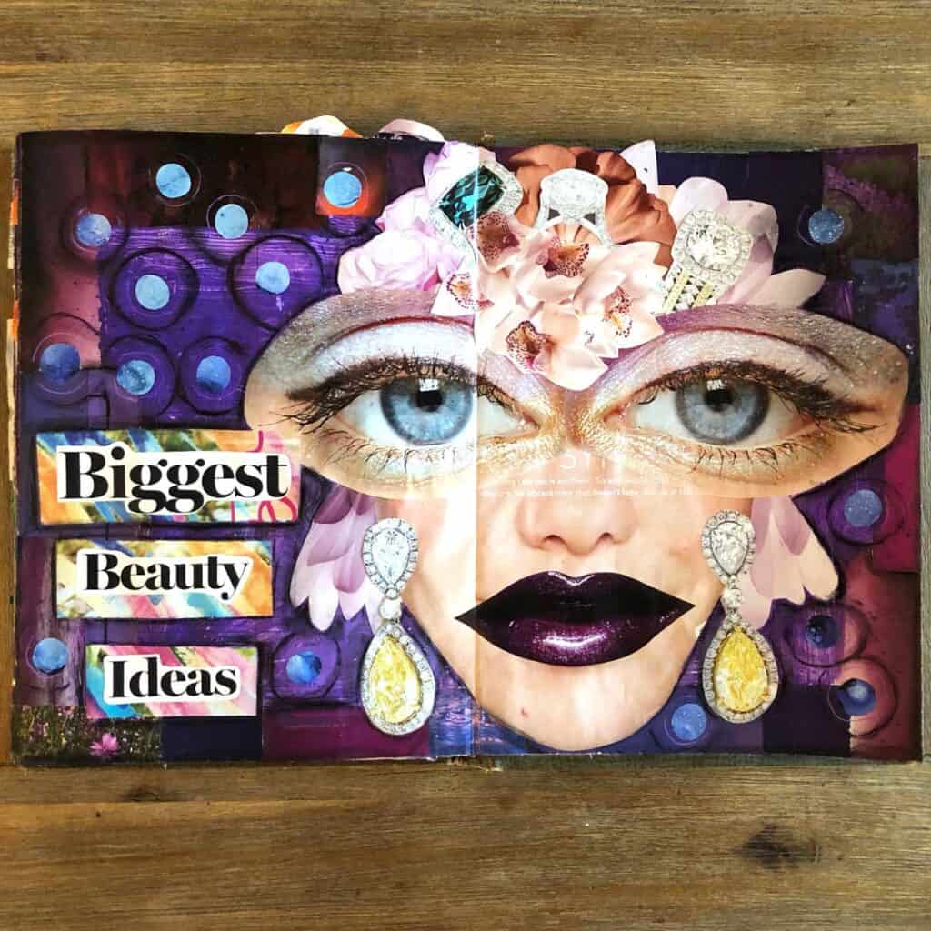 Biggest beauty ideas mixed media collage art.