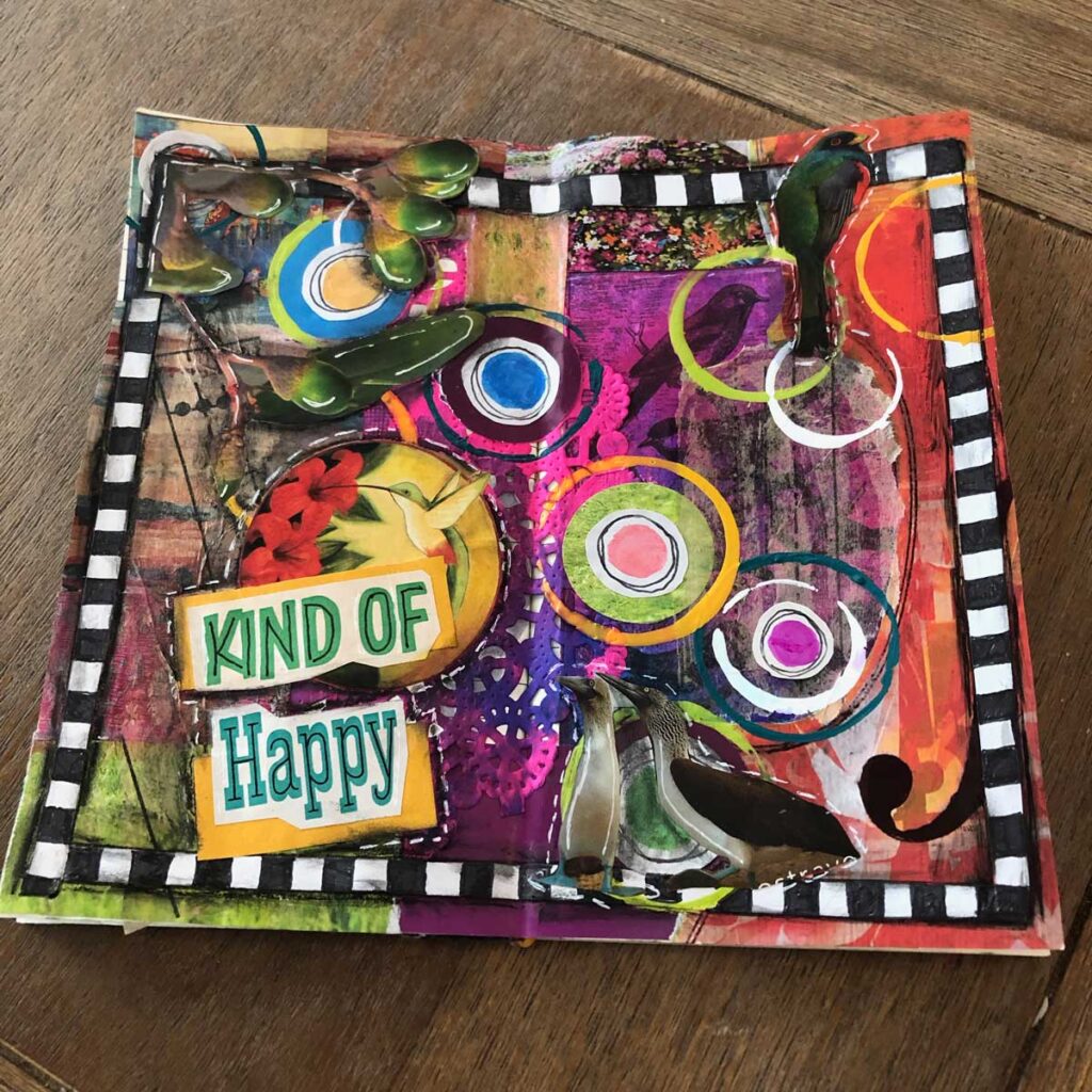 Okay, I thought one magazine was hard, but honestly for me, making a “happy” journal page was a stretch! Oh well, maybe I am just a grumpy journaller!   #jouraling #junkjournal #creativejournal