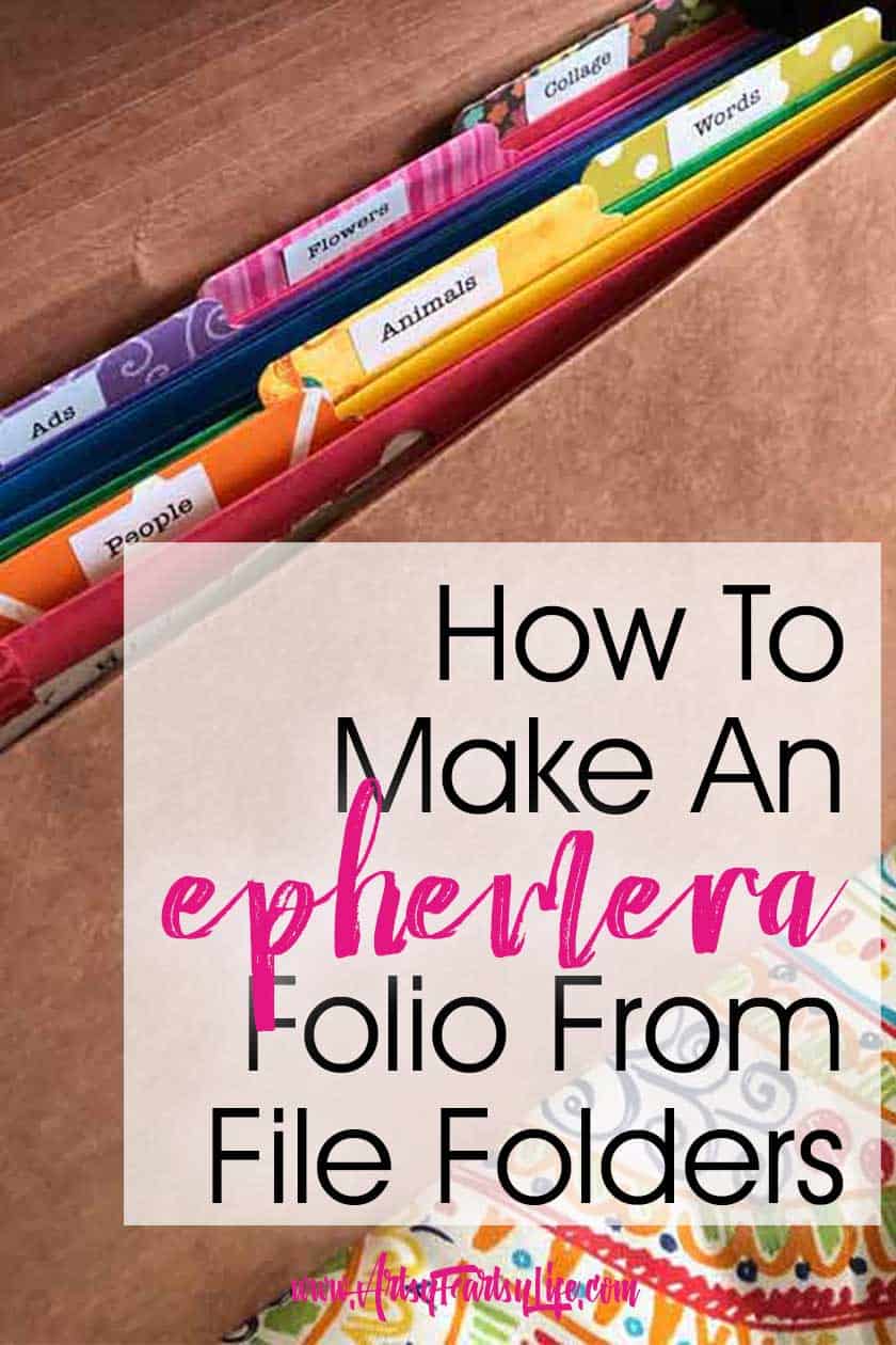 How To Make An Ephemera Folio From File Folders