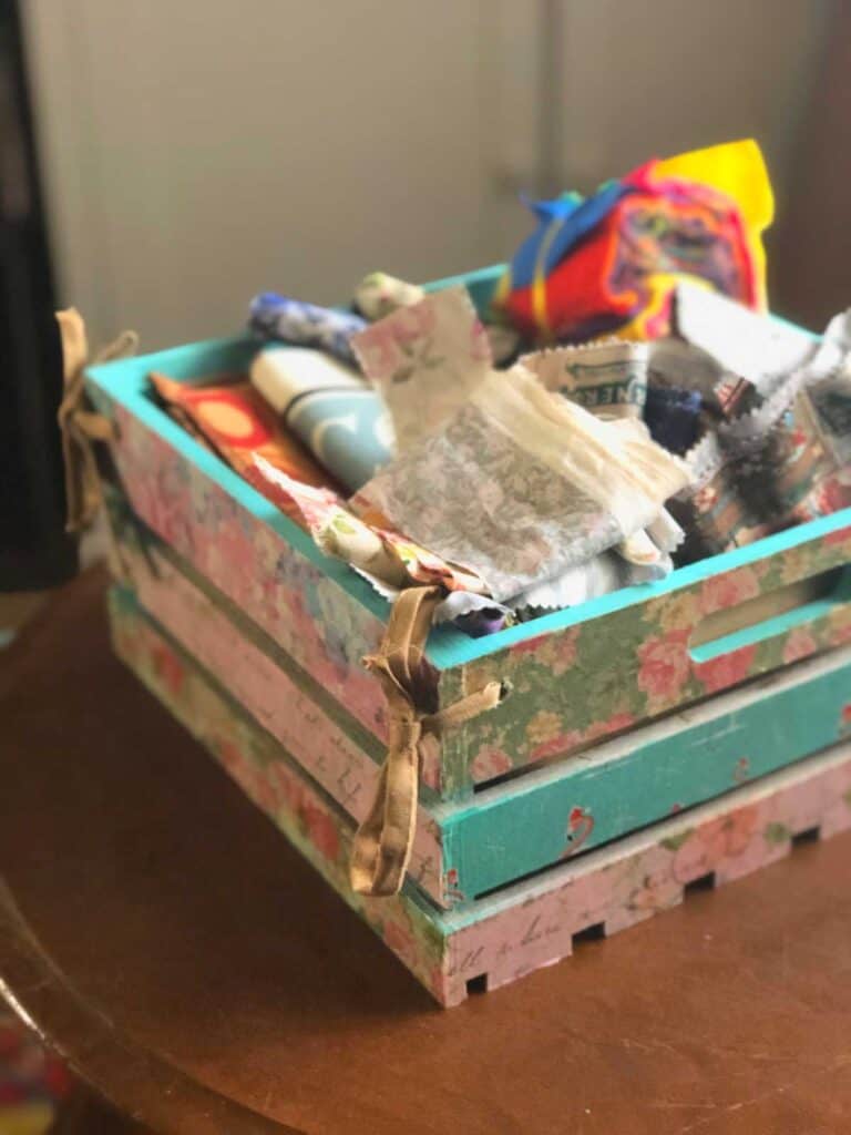 My fabric box! Using the container method from A Slob Comes Clean