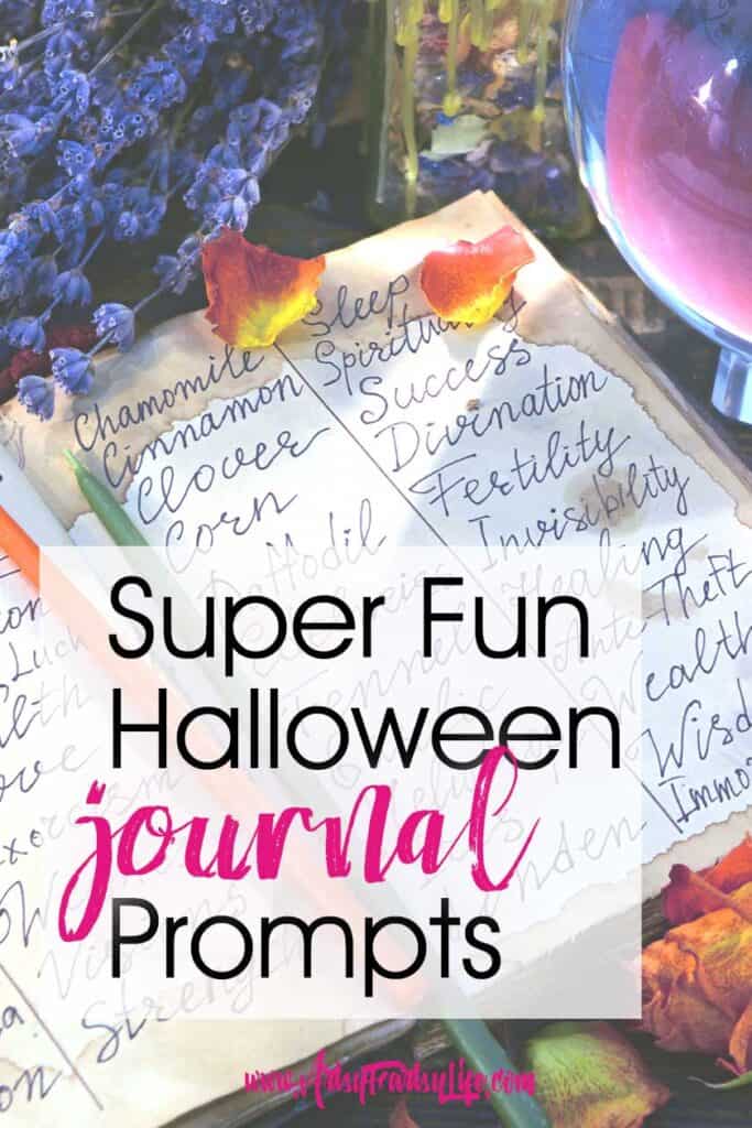 Halloween Journal Prompts for Written Journal and Mixed Media