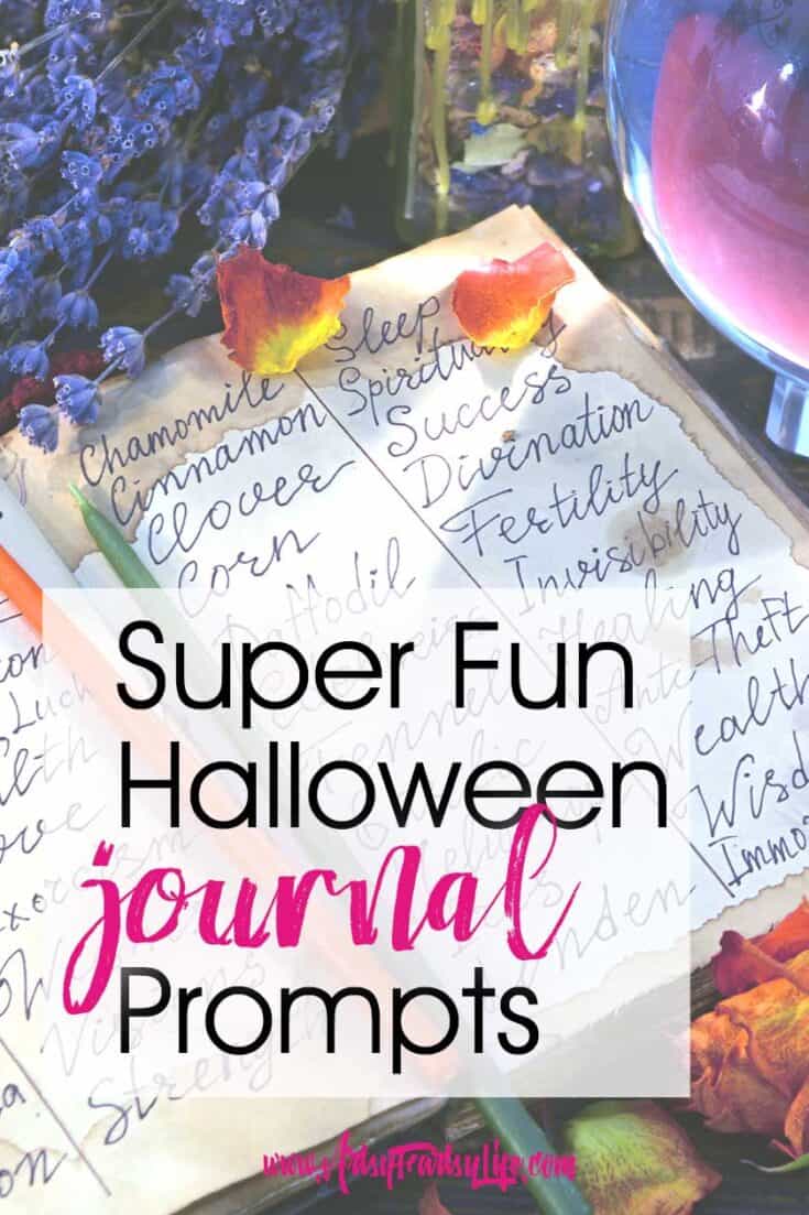 journal writing halloween