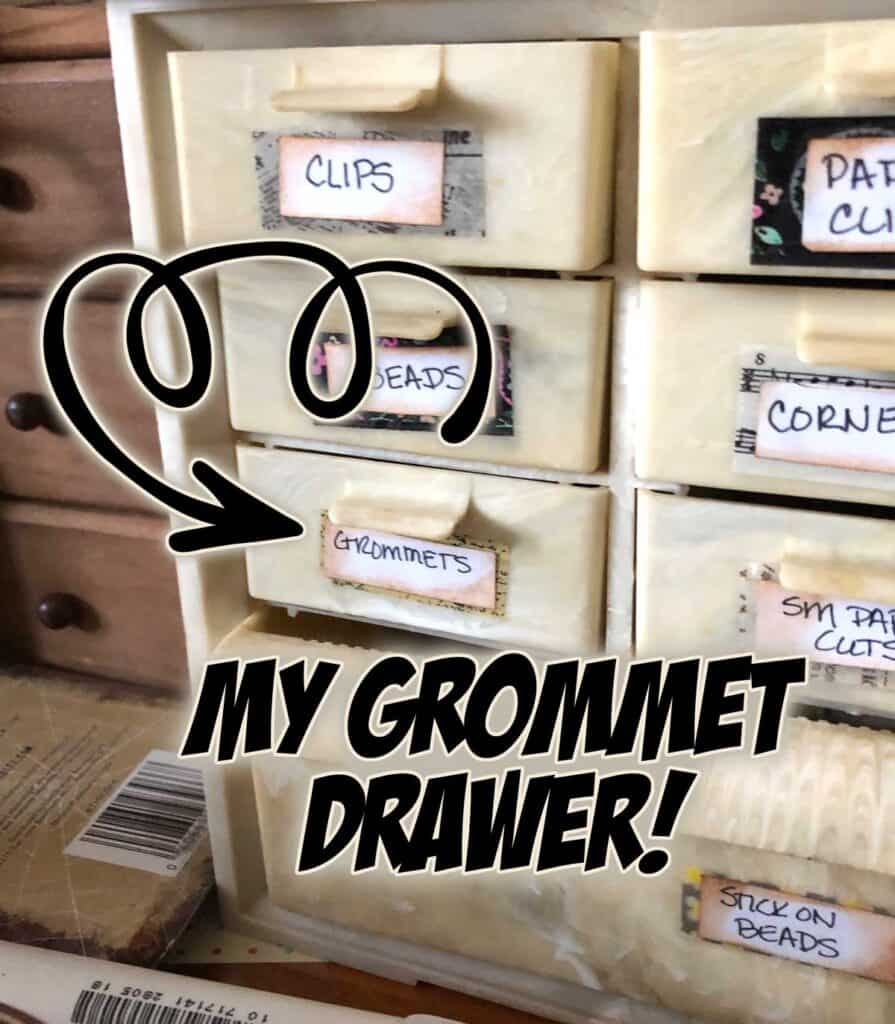 My grommet drawer - Craft room cleaning