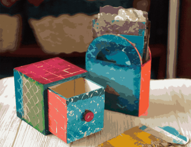 How To Make Decorative Boxes Using A Gel Press Plate