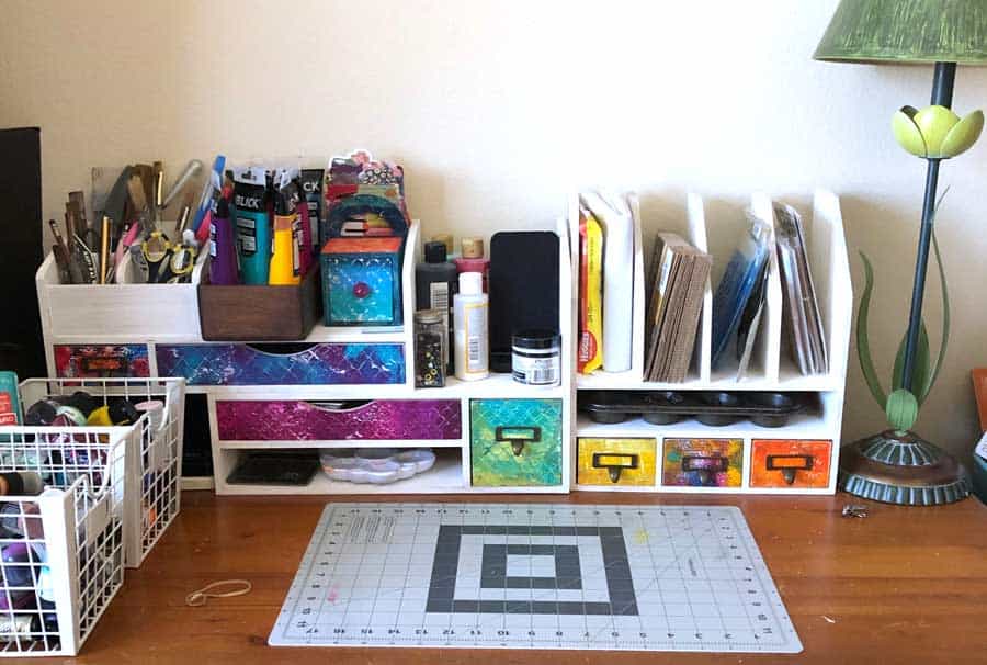 The best desktop storage unit for craft supplies!