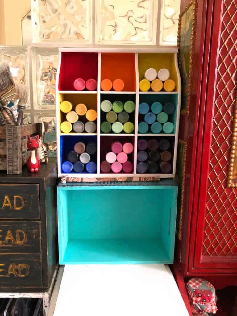 Rainbow Box - Acrylic Paint Holder... Craft Room Storage