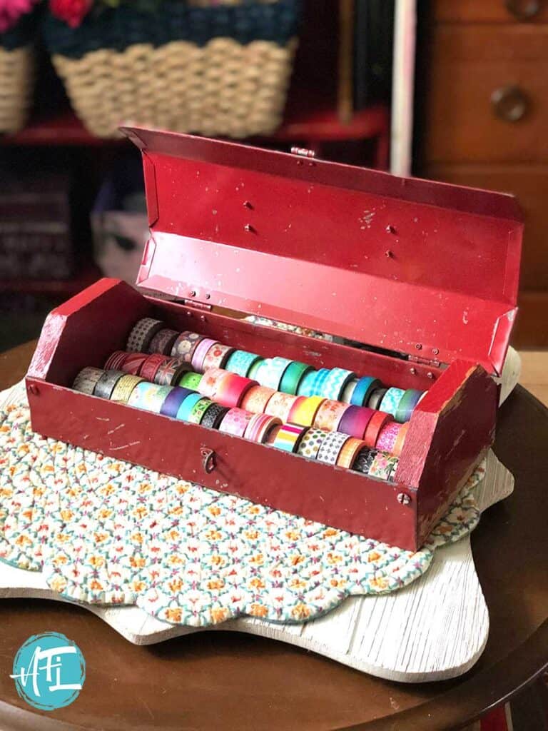 Vintage Toolbox for Washi Tape Storage