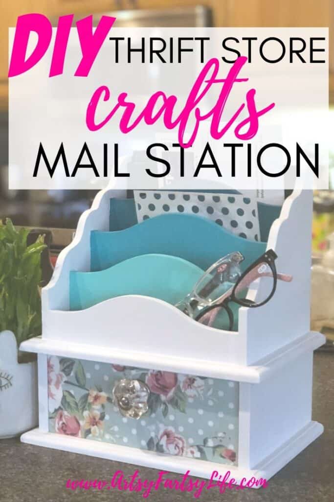 Thrift Store Crafts - Upcycle Mail Station
