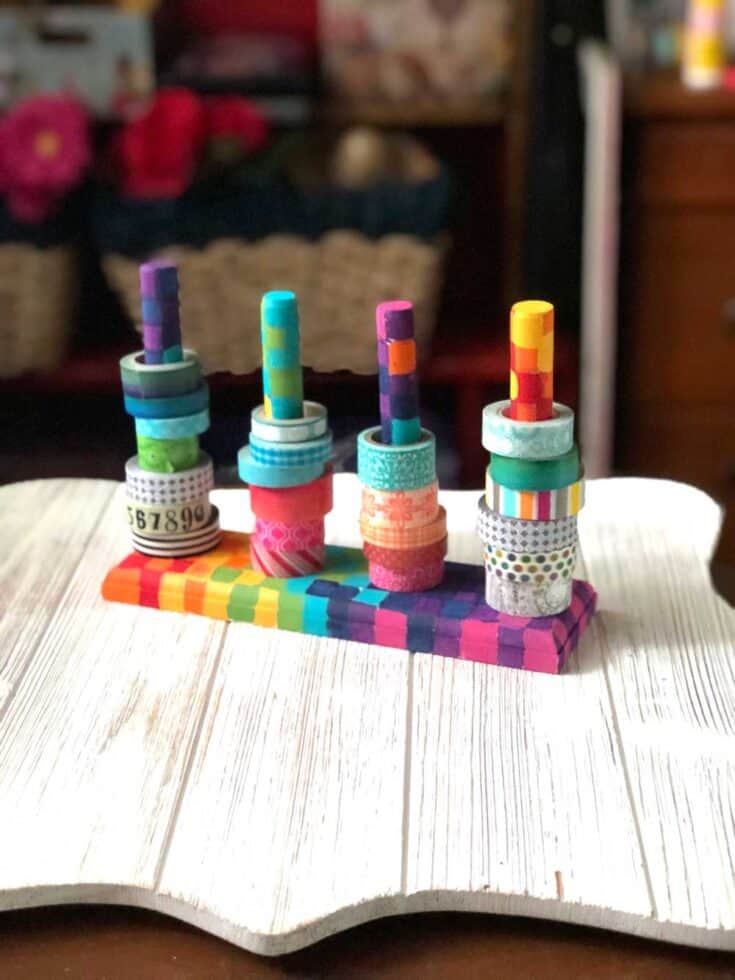 Colorful DIY Washi Tape Holder – Artsy Fartsy Life