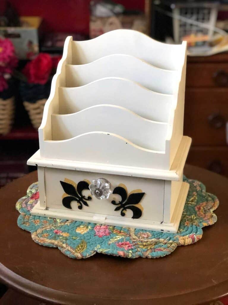 Thrift store crafts - vintage mail station