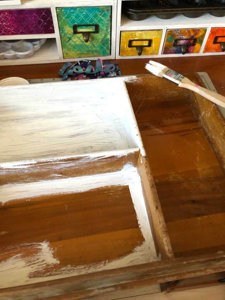 Using Gesso To Prime My Thrift Store Crafts Box