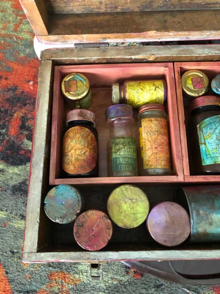 Faux Apothecary Case - Vintage Labels