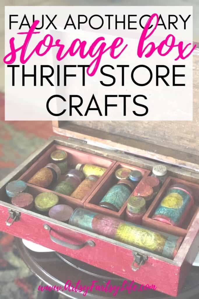 Faux Apothecary Case - Thrift Store Crafts