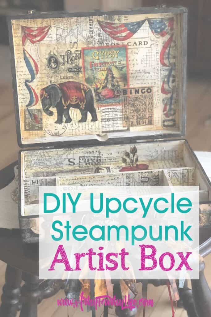 Steampunk Artist Box - Upcycled Thrift Store Finds