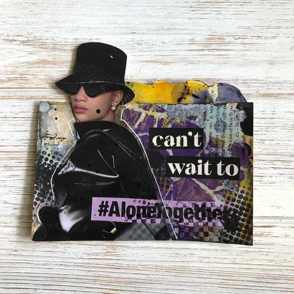 Undercover Woman - Purple Black and Yellow Rolodex Card