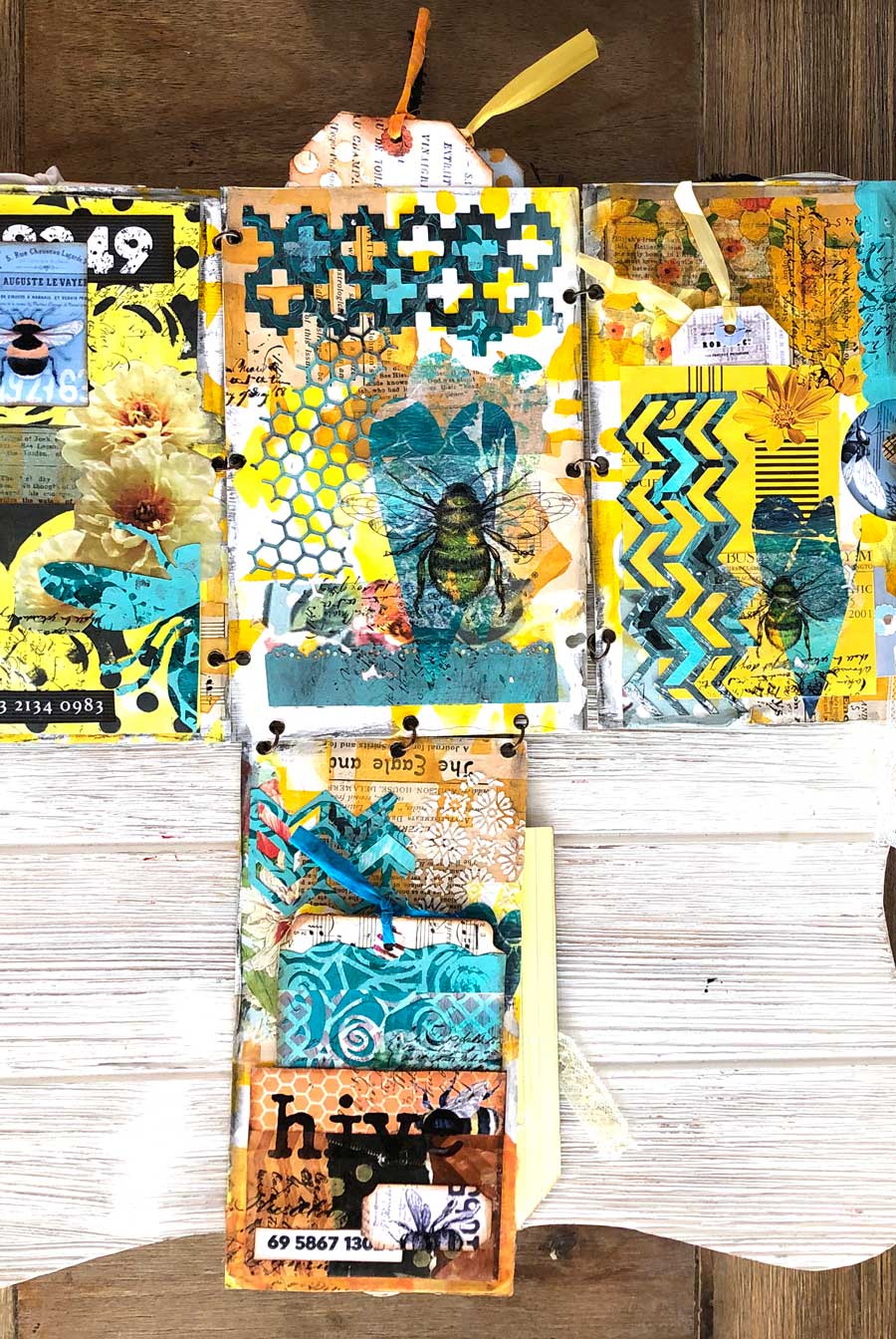 Flip Pages Bee Junk Journal – Artsy Fartsy Life