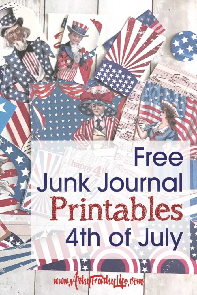 Free Printable 4th Of July Junk Journal And Scrapbook Ephemera Artsy Fartsy Life