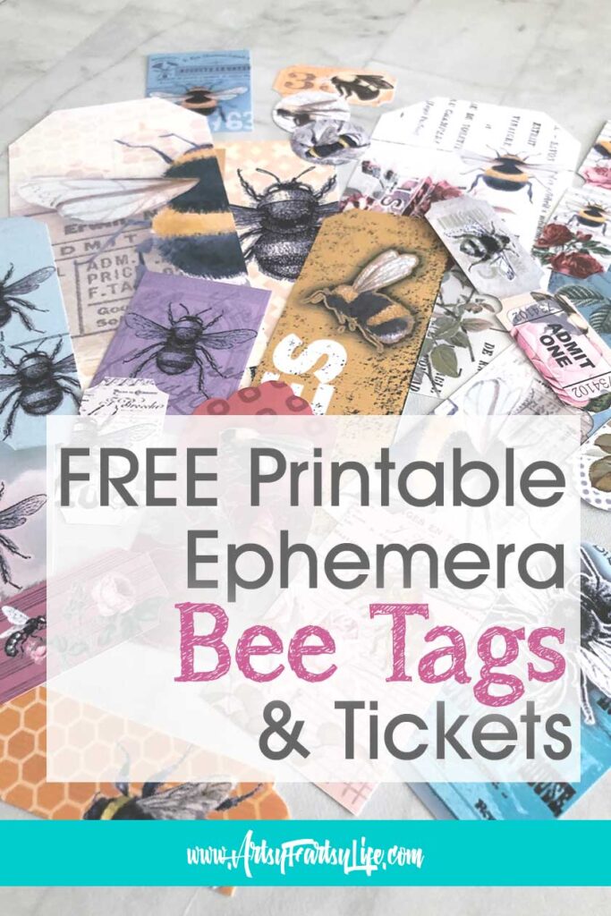 Free Printable Ephemera - Bee Tags & Tickets
