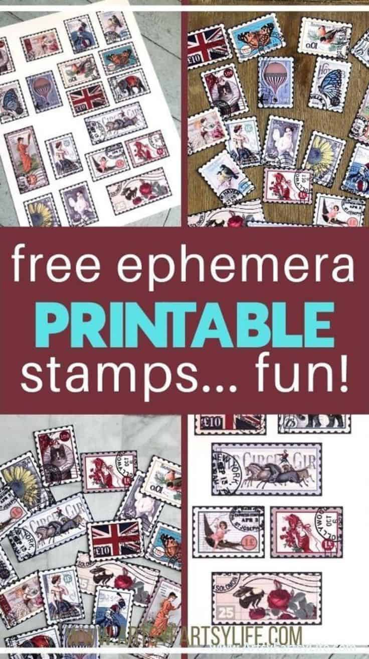 Vintage Stamp Aesthetic: Free Printable Ephemera for Junk Journals & Collage Art Vintage Stamp Aesthetic: Free Printable Ephemera for Junk Journals & Collage Art