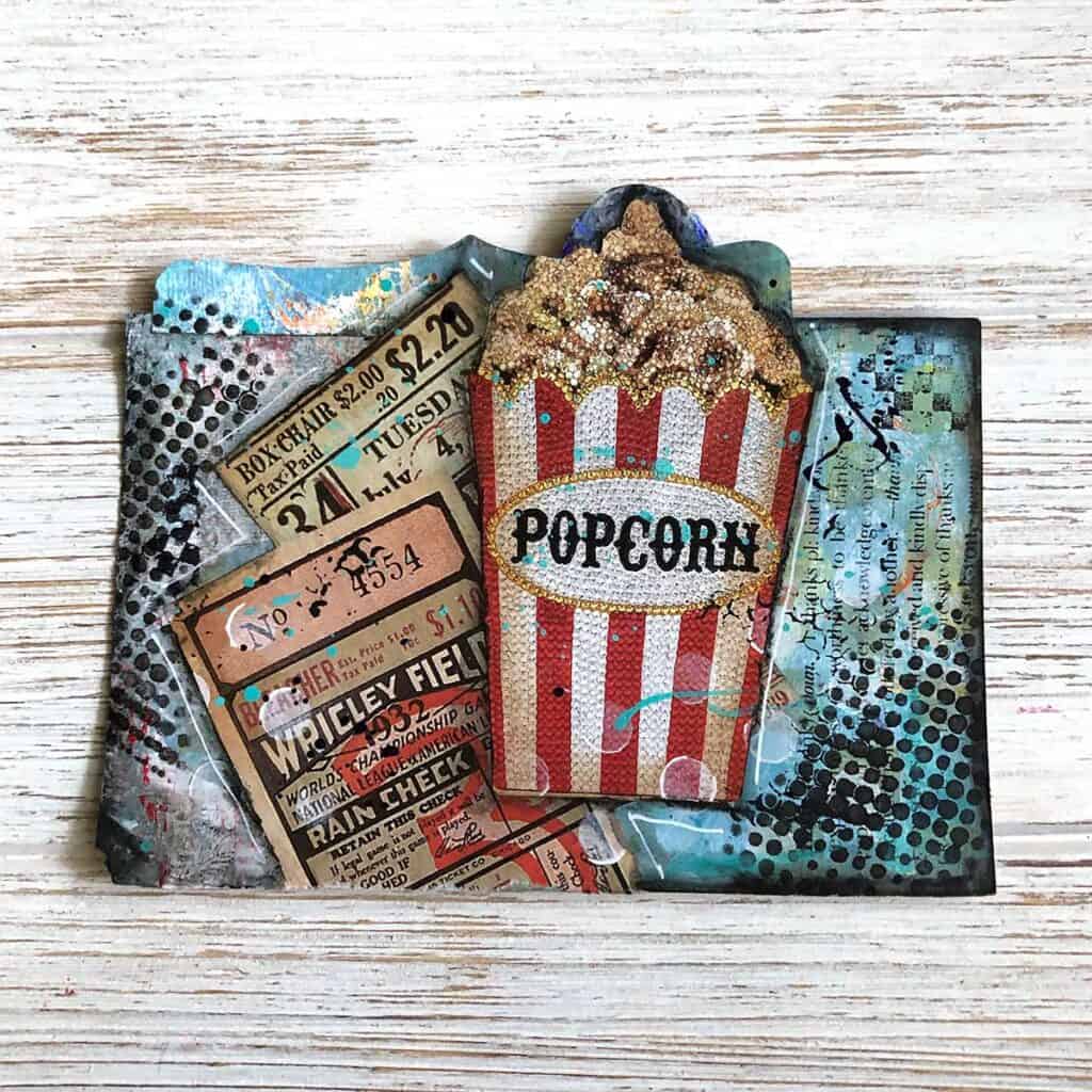 Popcorn Movie Theatre Rolodex Card