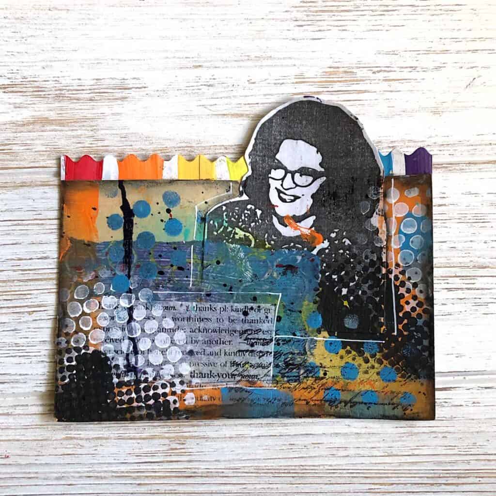 Rainbow Woman Rolodex Card