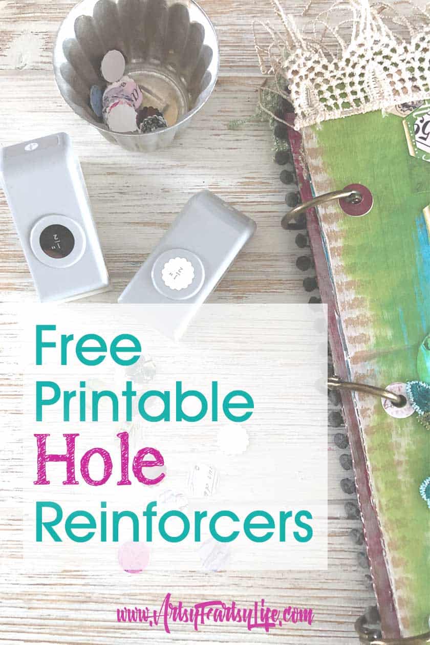 Free Printable Hole Reinforcers For Junk Journals and Binders