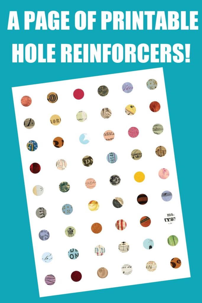 Free Printable Hole Reinforcers For Junk Journals and Binders · Artsy  Fartsy Life