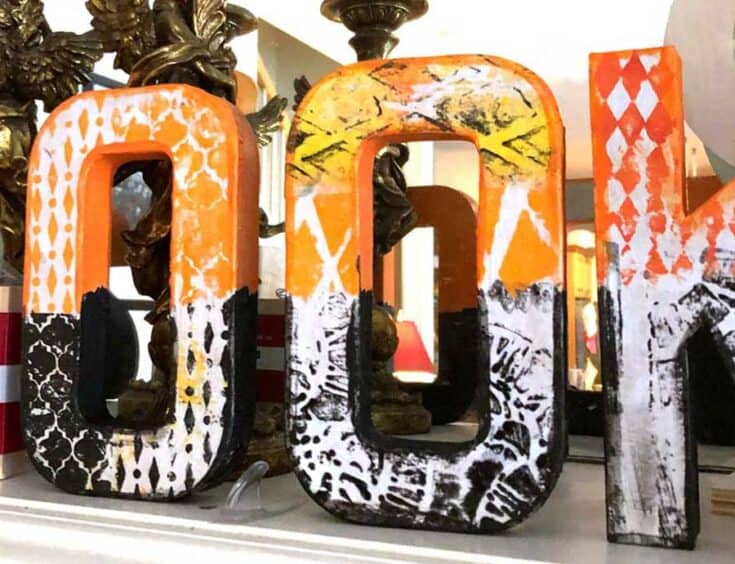 Christmas Paper Mache Letters