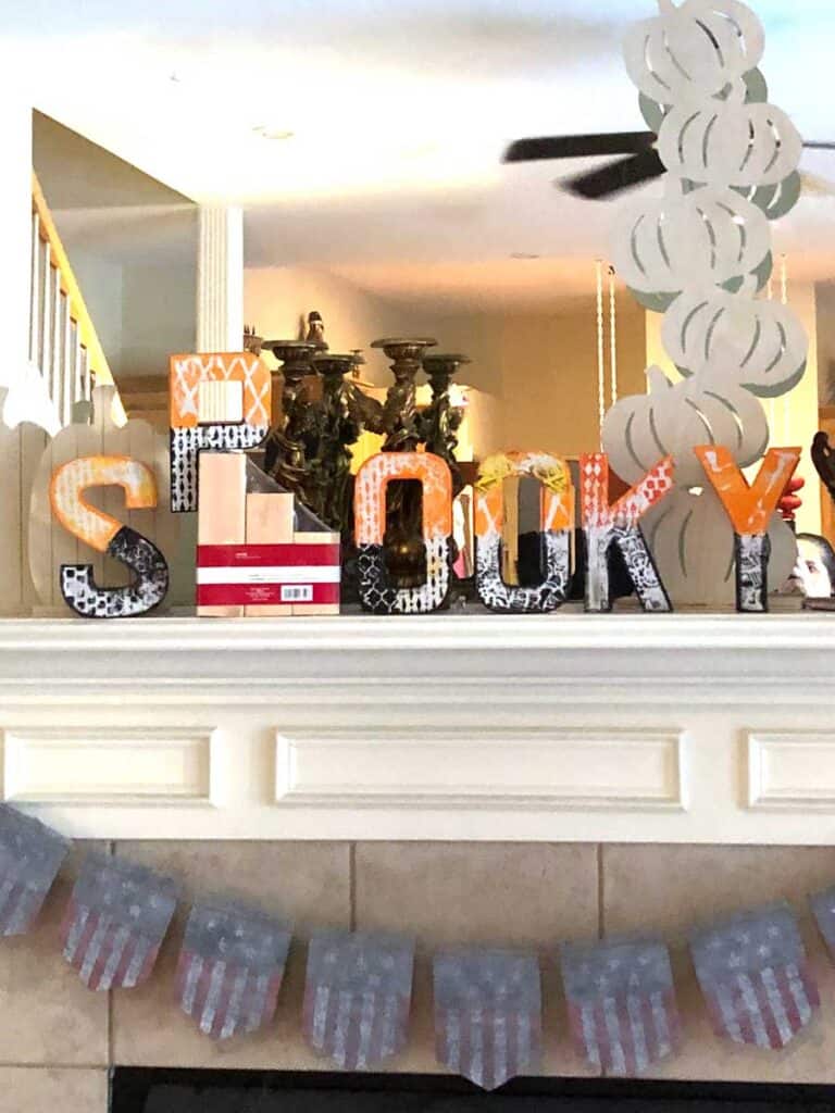 SPOOKY Halloween Paper Mache DIY Mantle Decoration 