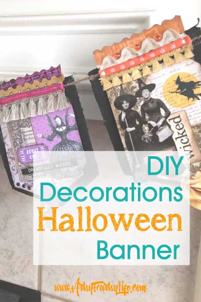 Halloween Banner - DIY Vintage Halloween Decorations
