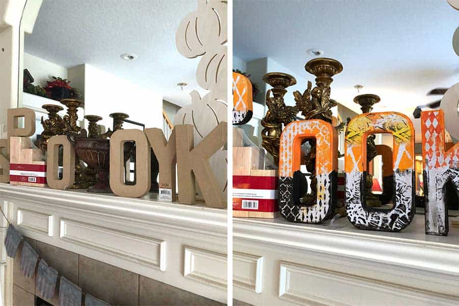 Paper Mache Spooky Letters - Halloween Decor