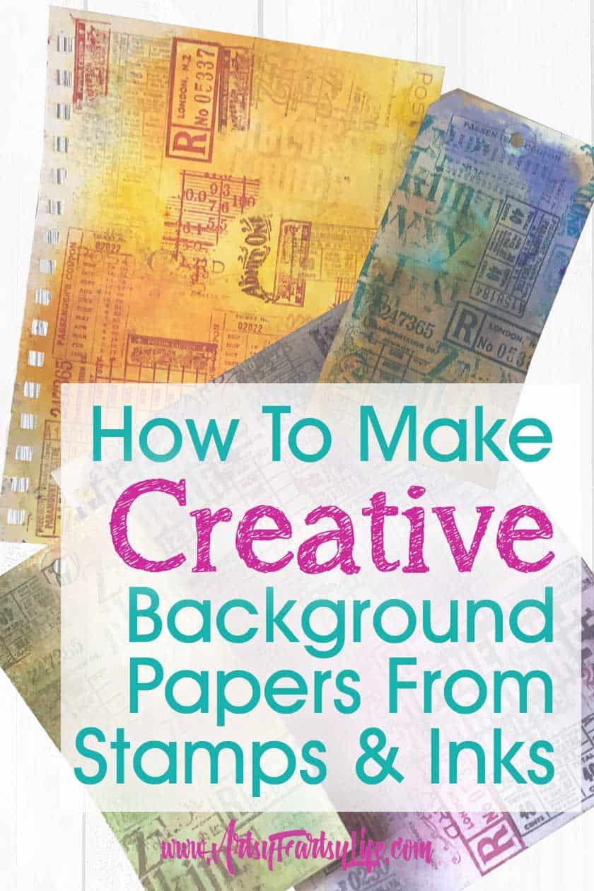 How To Make Backgrounds From Inks and Stamps