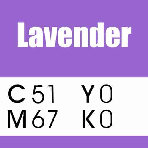 Lavender CMYK Color