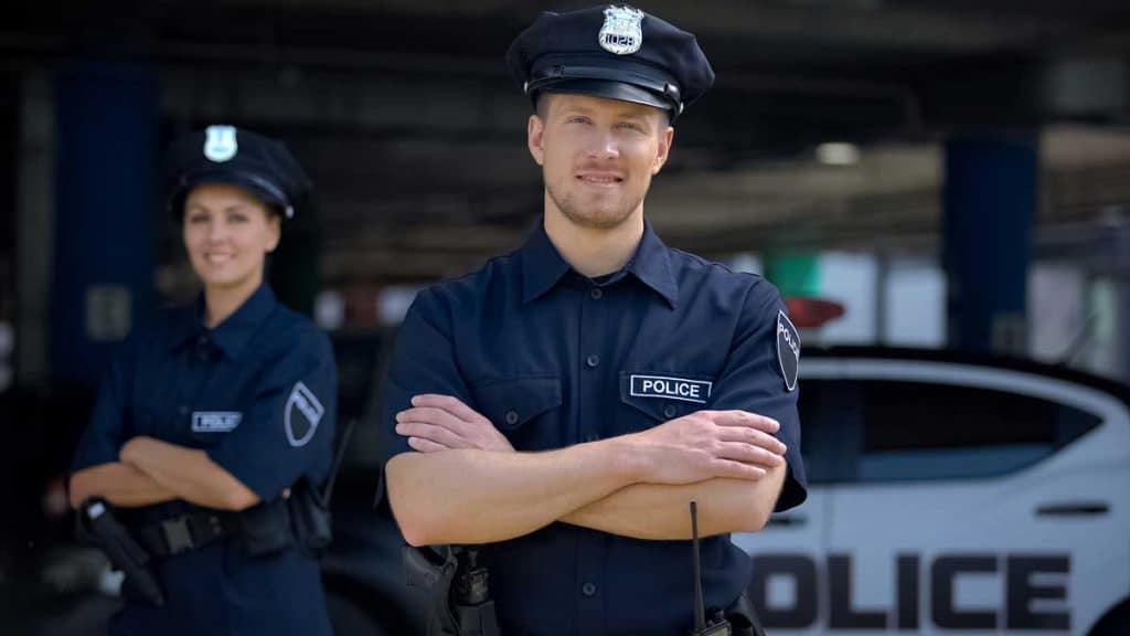 Police Officers Helping With Dementia