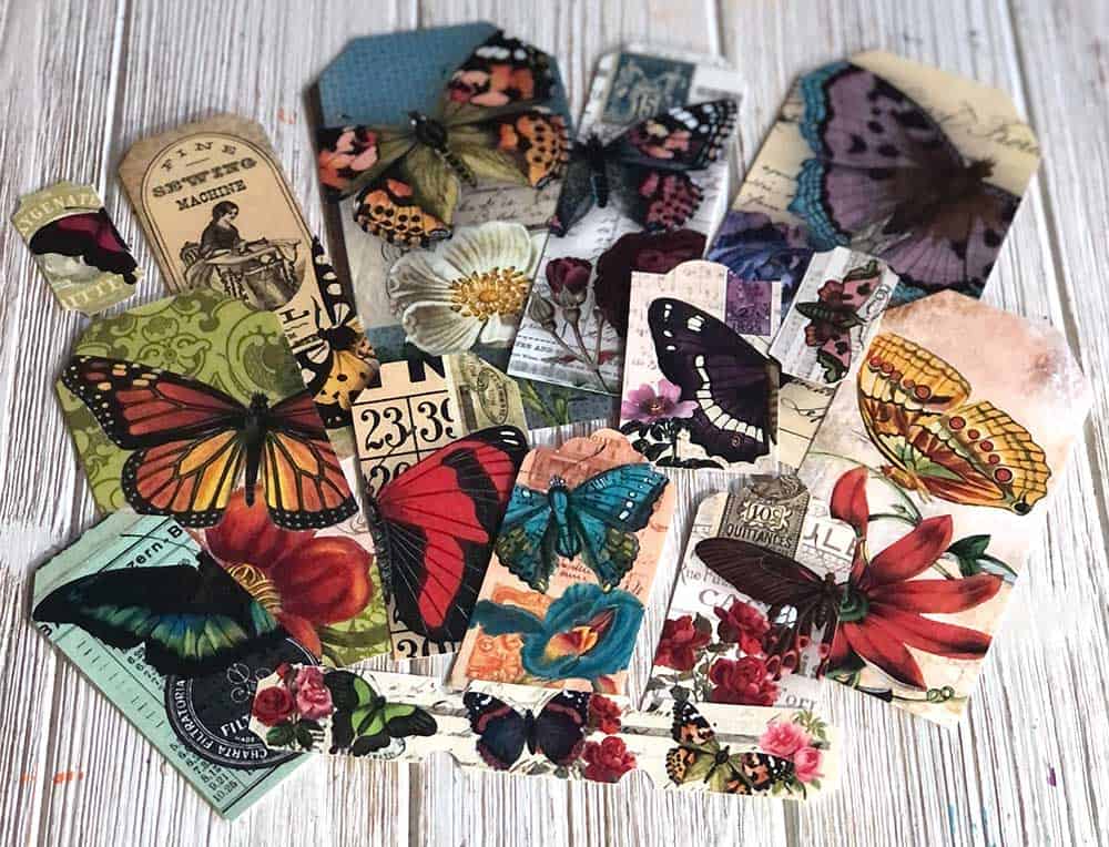 Butterfly Collage Sheets Printed and Cut Out