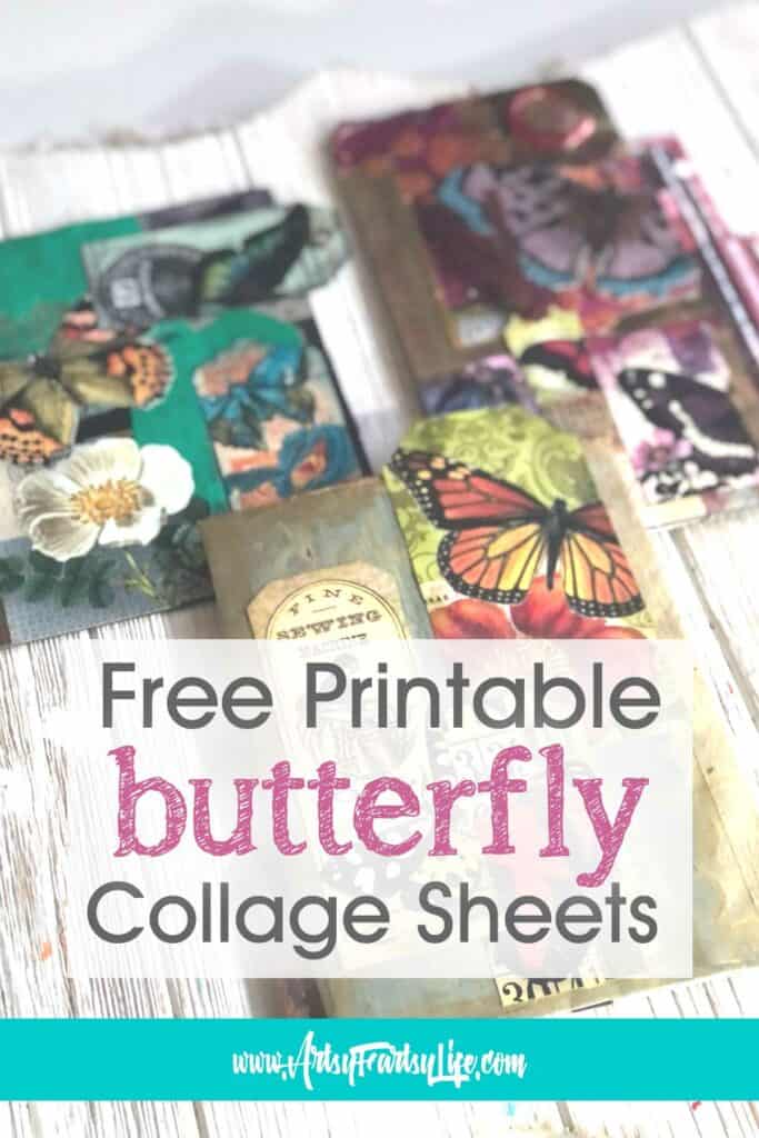 Butterfly Tags and Tickets - Free Printable Collage Sheets
