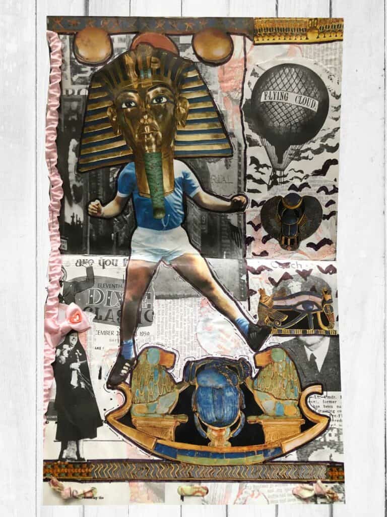 King Tut Glue Book Journal Page