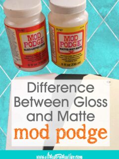 The Difference Between Gloss and Matte Mod Podge In Collage
