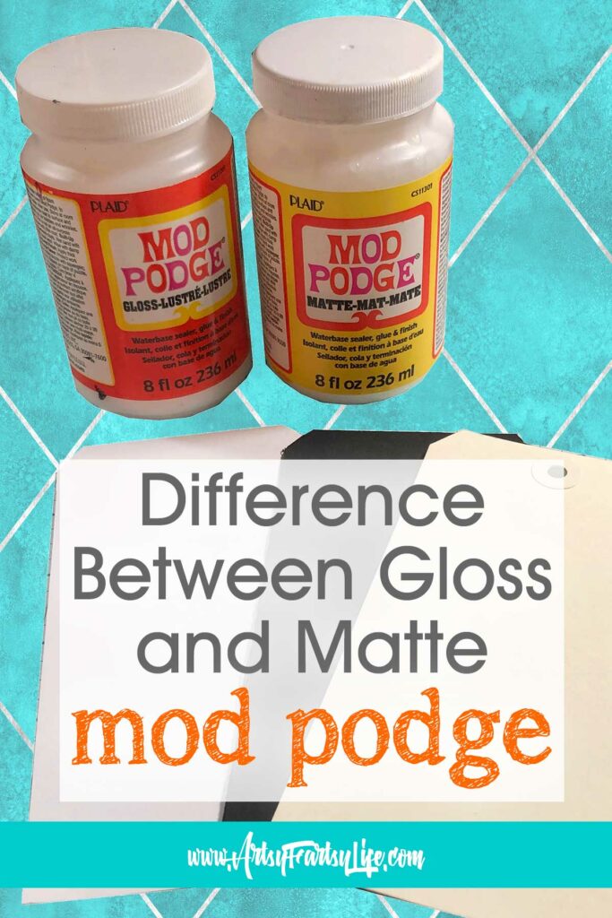 The Difference Between Matte and Gloss Mod Podge In Collage Art