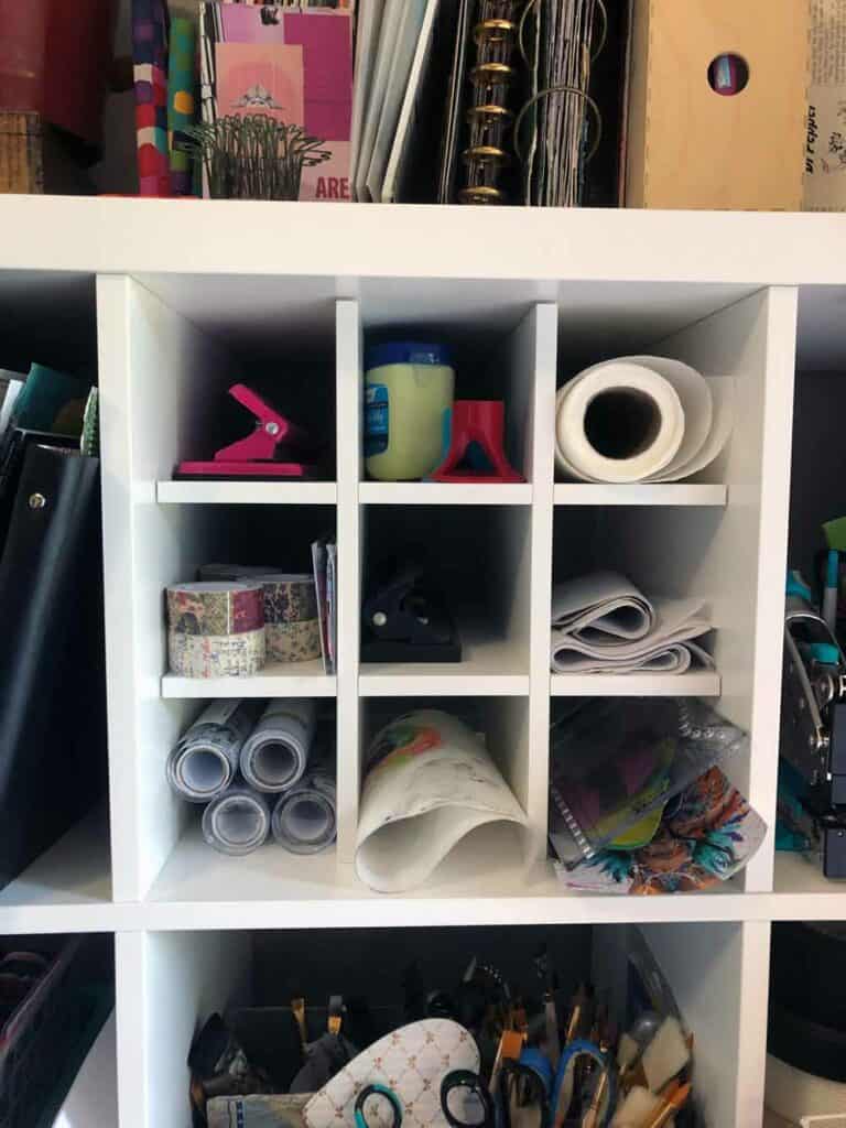 11 Ways I Organize My Kallax Cubes In My Craft Room · Artsy Fartsy