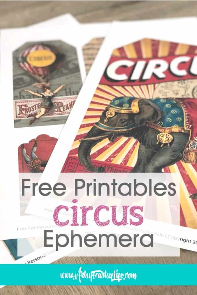 Free Circus Printable Ephemera
