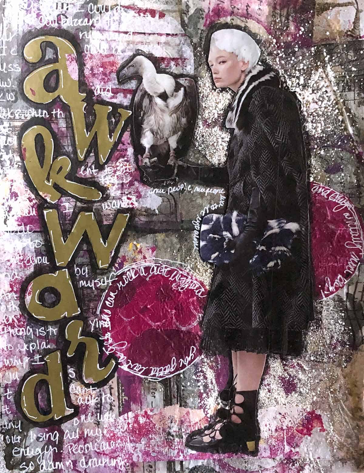 Awkward Bird Lady Magazine Collage